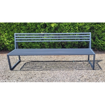 ŁAWKA wolnostojąca metalowa Z OPARCIEM